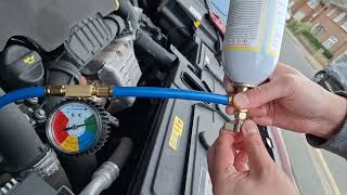 How to Apply Stop Leak AntiLeak Leak Sealant to Peugeot 3008 Air Con with R1234yf [upl. by Denoting]