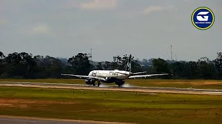 ESTOURO DE PNEU DURANTE A DECOLAGEM E AERONAVE REBOCADA EM VIRACOPOS [upl. by Hwang]