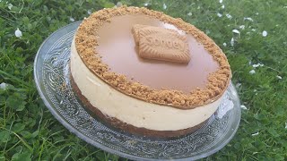 Cheesecake speculos sans cuisson et sans gélatine cheesecake ramadan [upl. by Asirral733]