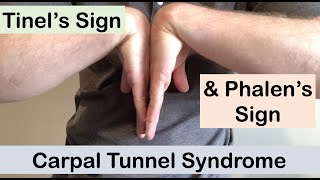 Carpal tunnel syndrome  Tinel’s sign and Phalen’s sign  Clinical Examination [upl. by Proudman968]