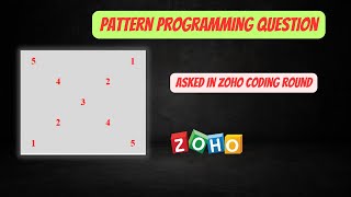 Number Pattern Program  Zoho Coding Rounds  Using Java [upl. by Buckie]