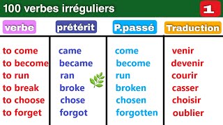 les 100 verbes irréguliers les plus utilisés en anglais partie 1☆☆☆ the most used irregular verbs [upl. by Ashien]