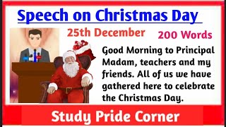 Christmas Speech  Speech on Christmas Day🎅🌲 in English  Speech on Christmas  StudyPrideCorner [upl. by Iong323]