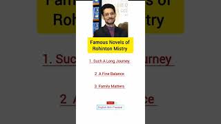 Famous novels of Rohinton Mistry indianwriter englishliterature education shortvideo [upl. by Isbel52]