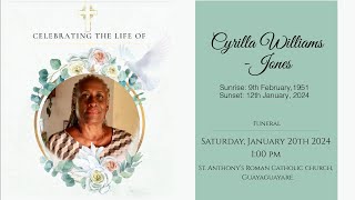 The Funeral Service of Cyrilla Williams  Jones [upl. by Attena29]