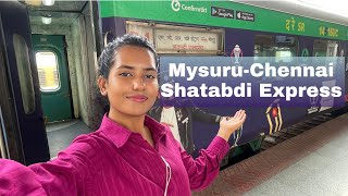 12008 Mysuru  MGR Chennail Central Shatabdi Express Short Journey till Bengaluru Station [upl. by Ayotnahs]