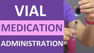 Vial Medication Administration How to Withdraw Vial Medication Nursing Skill [upl. by Earb]