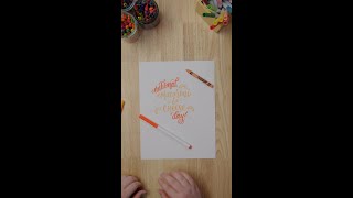 National Mac amp Cheese Day handlettering markers crayons lettering crayola shorts macandcheese [upl. by Inaluahek]