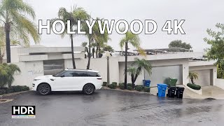 Rainy Hollywood Hills  Scenic Drive 4K HDR  Los Angeles USA [upl. by Artekal]