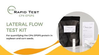 Rapid Test CP4 EPSPS  for quantifying the CP4 EPSPS protein in soybean and corn seeds [upl. by Eatnuahc]