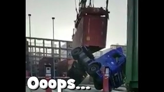 CRANE LIFT TRUCK by ACCIDENT [upl. by Hutchings210]