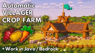 Minecraft VILLAGER CROP FARM Tutorial 121  MINECRAFT TUTORIAL [upl. by Ynnavoeg]