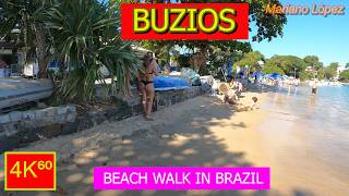 4K⁶⁰  👉 PRAIA DOS OSSOS 🏖️  Buzios  BRAZIL  Beach walk ☀️ [upl. by Shiverick934]