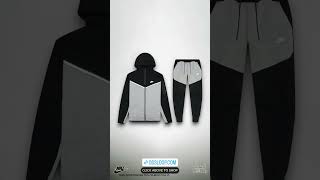 NIKE SPORTSWEAR TECH FLEECE TRACKSUIT BLACKGREY HEATHERWHITE ossloop dubai nike techfleece af [upl. by Zorah]