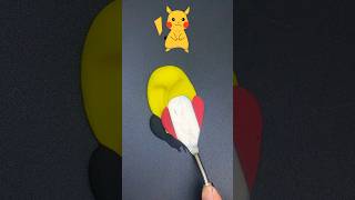 Pika Pika Pikachu Mixing pikachu art clay mix shorts colors creativecolors pokemon shorts [upl. by Heimer]