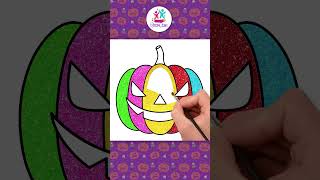 Dibujos de Halloween 🎃Calabaza de Halloween🎃 shorts halloween chikiarte [upl. by Ydnik]