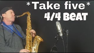 Take fiveTenor Saxophone Solo Alto Sax 44 Beat Backingtrack Playalong Noten sheet music Stefan [upl. by Sascha]