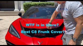 Best Frunk cover for the C8 Corvette Z06 Z07 Stingray Z51 double sided front engine plaque car show [upl. by Puto]