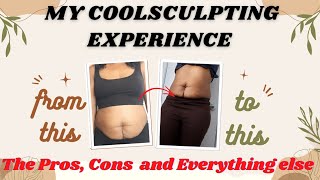 My coolsculpting experience the pros amp cons before amp after photos [upl. by Neelsaj]