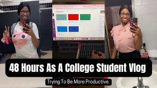 HBCU Vlog 48 Hours As A Full Time College Student Trying To Be More Productive [upl. by Ihsir352]