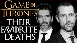 David Benioff amp DB Weiss Favorite DeathGame of Thrones [upl. by Rustice]