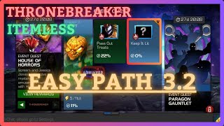 MCOC  EQ 32  Easy Path  ThroneBreaker  HOUSE OF HORRORS  Itemless [upl. by Coralie]