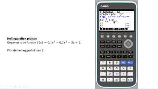 Hellinggrafiek plotten Casio FXCG50 [upl. by Nakashima]