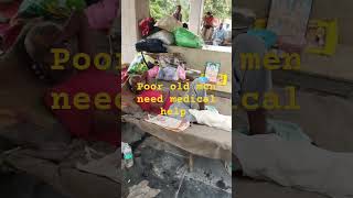 need medical help old poor men at ganga ghat saptarshi haridwar health aimsrishikesh sewa [upl. by Aiceled]