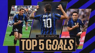 DUE CAPOLAVORI DI LAUTARO E IL SIGILLO DI BOBO 🤩💪  INTER HISTORY  TOP 5 GOALS vs ATALANTA ⚽️ [upl. by Court]