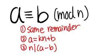 What does a ≡ b mod n mean Basic Modular Arithmetic Congruence [upl. by Kina]