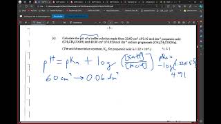 Buffer Solution Question 2013 Chemistry Unit 1 [upl. by Nelsen]