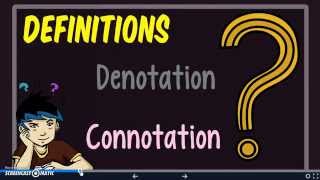 Denotation and Connotation Notes [upl. by Norvin858]