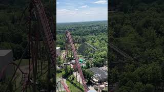 Aerial View of Diamondback at Kings Island kingsisland rollercoaster [upl. by Ahtivak581]