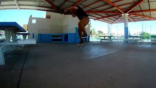 FlatgroundFlatland skateboarding  fakie 360 flip [upl. by Ykcub419]