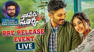 Naa Peru Surya Naa Illu India Pre Release Event  LIVE  Allu Arjun Anu Emmanuel Ram Charan [upl. by Surdna]