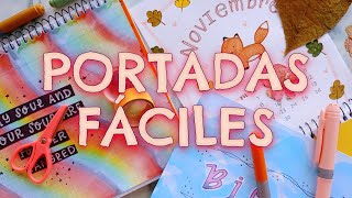 PORTADAS BONITAS para CUADERNOS APUNTES o DIARIO 💘 CARÁTULAS FÁCILES Y CREATIVAS [upl. by Aradnahc]