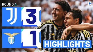 JuventusLazio 31  Vlahovic steals the show in Turin Goals amp Highlights  Serie A 202324 [upl. by Mima]