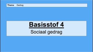 VMBO 3  Gedrag  Basisstof 4 Sociaal gedrag [upl. by Letram]