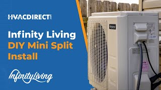 How to Install a Single Zone Ductless Mini Split by Yourself using an Infinity Living DIY System [upl. by Nims]