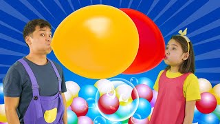 Sticky Bubble Gum Dance Song  Balloon Finger Family  My Superhero Mom  Hokie Pokie Kids Videos [upl. by Haek715]