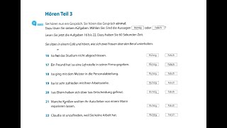 Prüfungstraining B1  Modelltest 4 Hören Teil 3  Prüfungsvorbereitung Goethe ÖSDZertifikat B1 [upl. by Skippy]