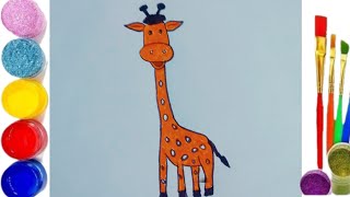 Giraffe drawing easy how to draw Giraffe 🦒  Giraffe [upl. by Ainnat]