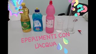 3 esperimenti con lacqua in 3 minuti✔ [upl. by Abbottson]