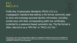 P12  PublicKey Cryptography Standards PKCS 12 [upl. by Brebner]