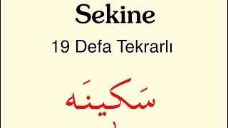 Sekine Duası 19 Defa Arka Arkaya Tekrarlı Okuyan İshak Danış [upl. by Ikey169]