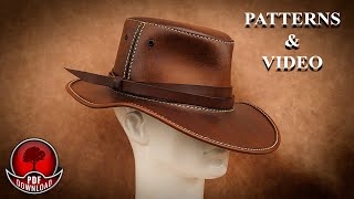 Making Leather Hat  Pattern PDF [upl. by Eastlake]