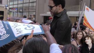 Lenny Kravitz signs autographs  at the today show [upl. by Ursala]