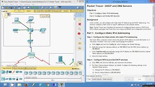 10227 Packet Tracer  DNS and DHCP [upl. by Cly66]