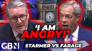 Im ANGRY Farage and Starmer face off in FURIOUS row over twotier Britain in FIRST PMQs CLASH [upl. by Libb]