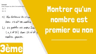 Comment montrer quun nombre est premier ou non [upl. by Otrebmuh]